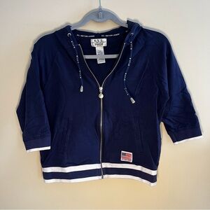 New York Laundry Zip hoodie in navy.